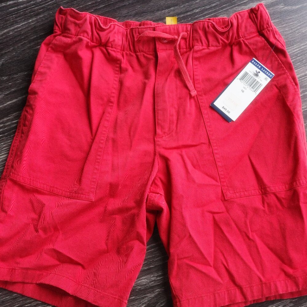 Red Cargo/Dress Shorts - Boys Size 16 - Polo Ralph Lauren